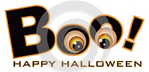 Happy Halloween Boo Eye Balls vector Illustration