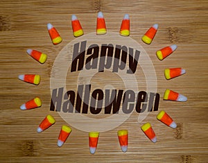 Happy Halloween with candy corn