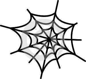 Spider web Svg vector illustration isolated on white background. Web silhouette. Halloween design