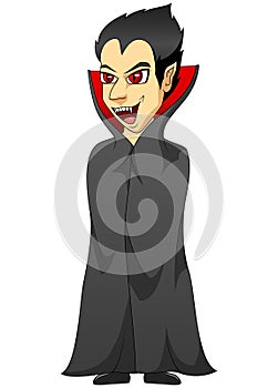 Happy halloween Cartoon vampire isolated