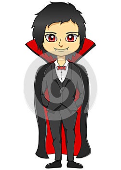 Happy halloween Cartoon vampire isolated