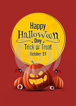 Happy halloween day banner backgroun