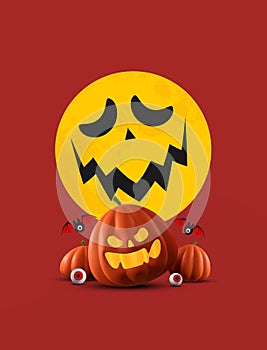 Happy halloween day banner backgroun