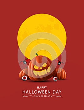 happy halloween day banner backgroun