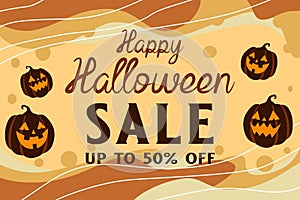 Happy halloween design for template or background photo