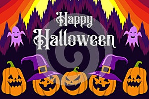 Happy halloween design for template or background photo