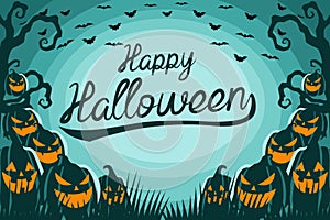 Happy halloween design for template or background photo