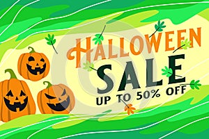 Happy halloween design for template or background photo