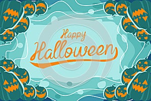 Happy halloween design for template or background photo