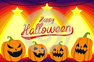 Happy halloween design for template or background photo