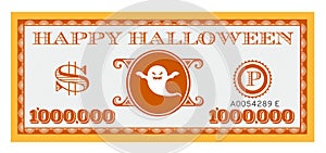 Happy Halloween Dollar Bill Vector Design