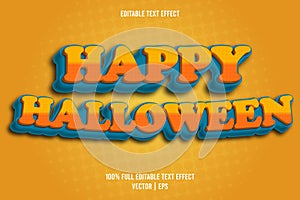 Happy Halloween editable text effect comic style