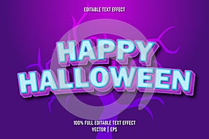 Happy Halloween editable text effect comic style