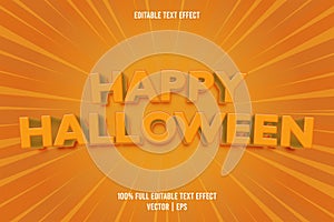 Happy Halloween editable text effect comic style