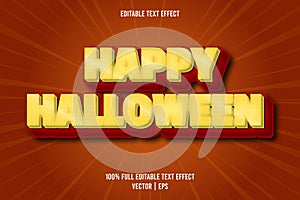 Happy Halloween editable text effect comic style