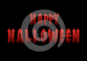 Happy Halloween emblem. Gothic bloody letters. Logo for dreaded