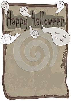 Happy Halloween Ghost Came Out Paper_eps