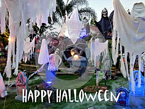 Happy Halloween with Ghosts and Goblins