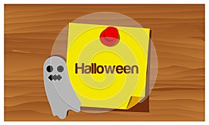 Happy Halloween with gost vector. vector illustrator