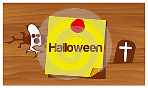 Happy Halloween with gost vector. vector illustrator