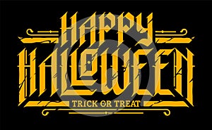 Happy Halloween Gothic Lettering