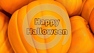 Happy Halloween Graphic with Pumpkins