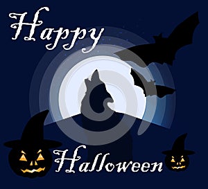 Happy Halloween greeting card