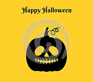 Happy Halloween Jack O Lantern pumpkin card