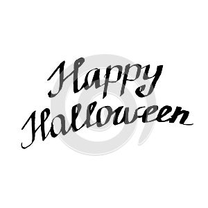 Happy Halloween lettering banner desig