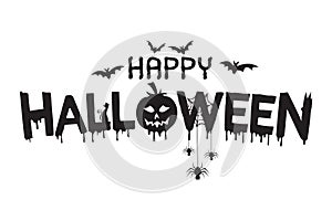 Happy halloween lettering illustration