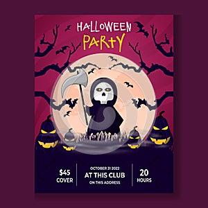 Happy Halloween Night Party Poster Design