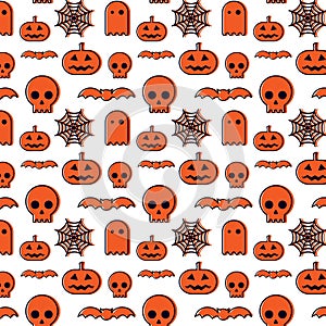 Happy halloween pattern background