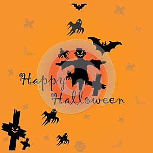 Happy Halloween Poster card Vector