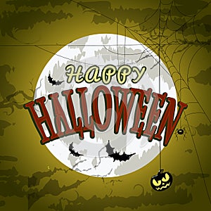 Happy Halloween Poster For Design.