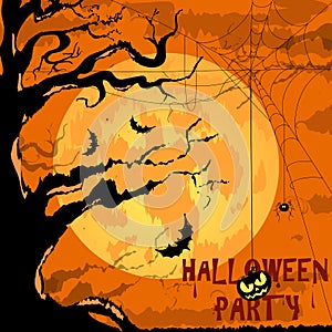 Happy Halloween Poster For Design. Vector