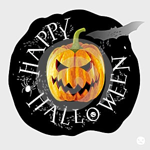 Happy Halloween round label