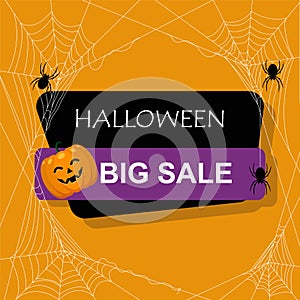 Happy Halloween sale for website. Big sale holiday event