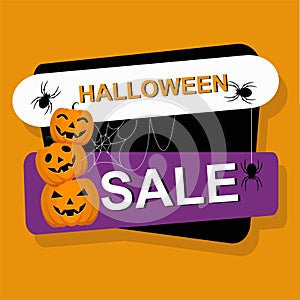 Happy Halloween sale for website. Big sale holiday event