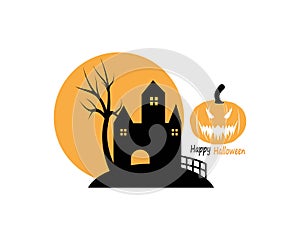 Happy halloween scary stock vector illustration background