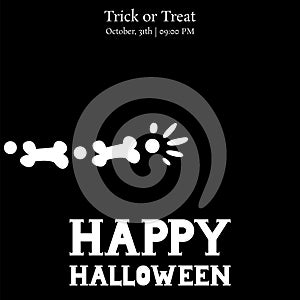 Happy halloween skeleton arm card