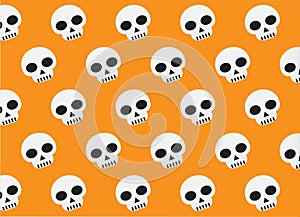 Happy Halloween and Skull Background Illustration