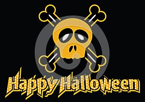 Happy Halloween skull and crossbones photo