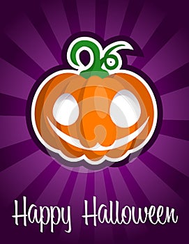 Happy Halloween Smiling Pumpkin