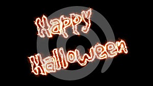 Happy Halloween text animation footage 4k