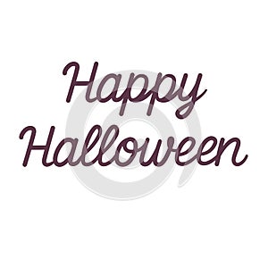 Happy Halloween text in handwritten style for festive design projects