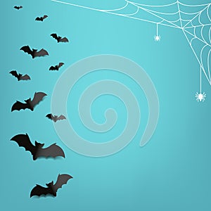 Happy Halloween Text With Mint Background