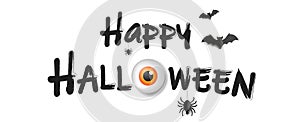 Happy Halloween Text With White Background