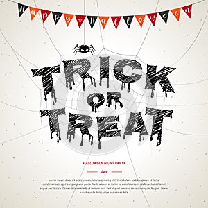 Happy Halloween, trick or treat poster background photo