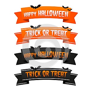 Happy Halloween trick or treat ribbons