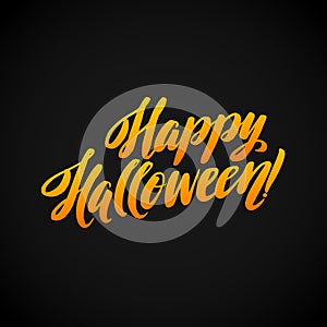 Happy Halloween Vector Background with Hand Lettering